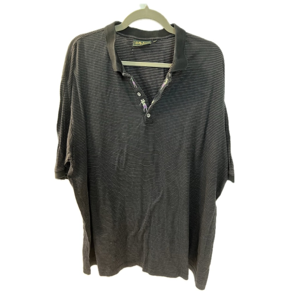 Bobby Jones Black Polo Shirt Soft Knit Casual